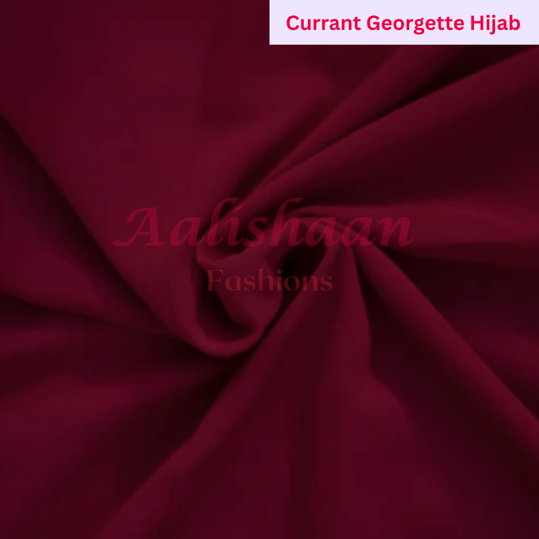 Currant - Premium Georgette Hijab - Aalishaan Fashions