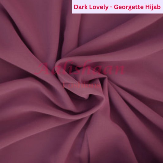 Dark Lovely - Premium Georgette Hijab - Aalishaan Fashions