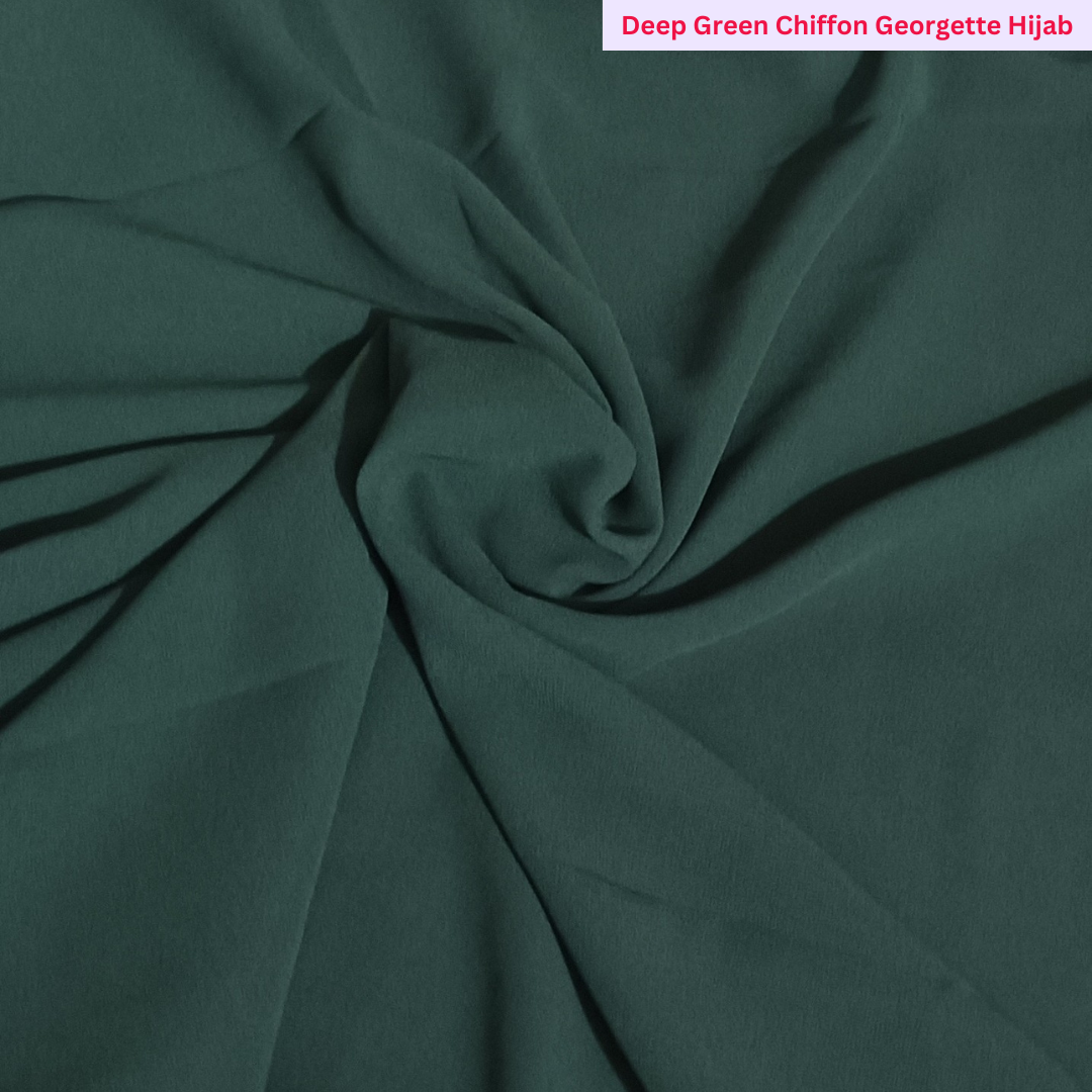 Deep Green - Premium Georgette Hijab