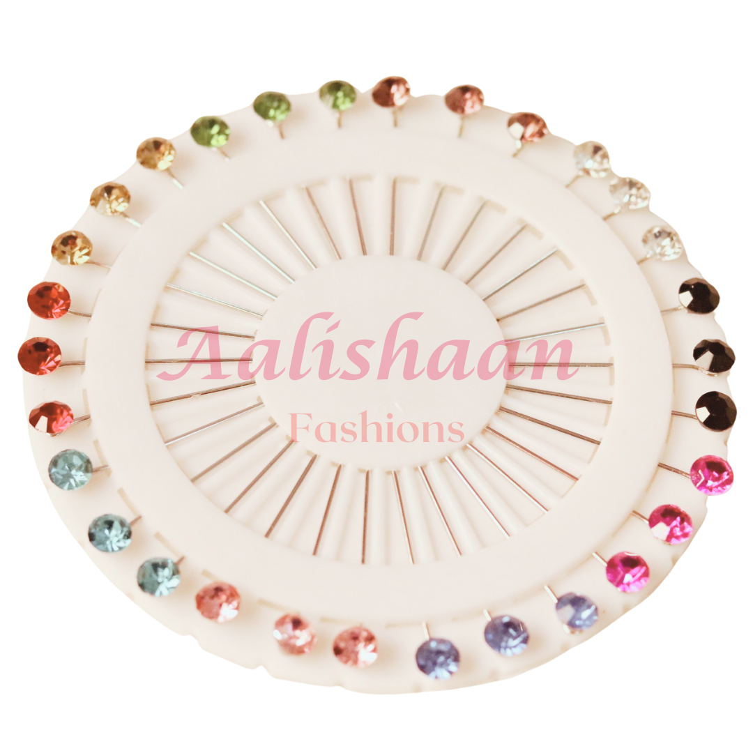 Dimond Multi Colour - Pins Wheel - Aalishaan Fashions