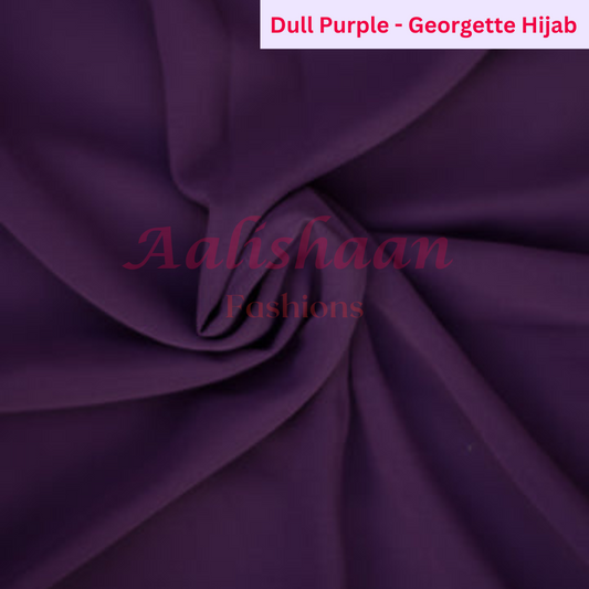 Dull Purple - Premium Georgette Hijab - Aalishaan Fashions