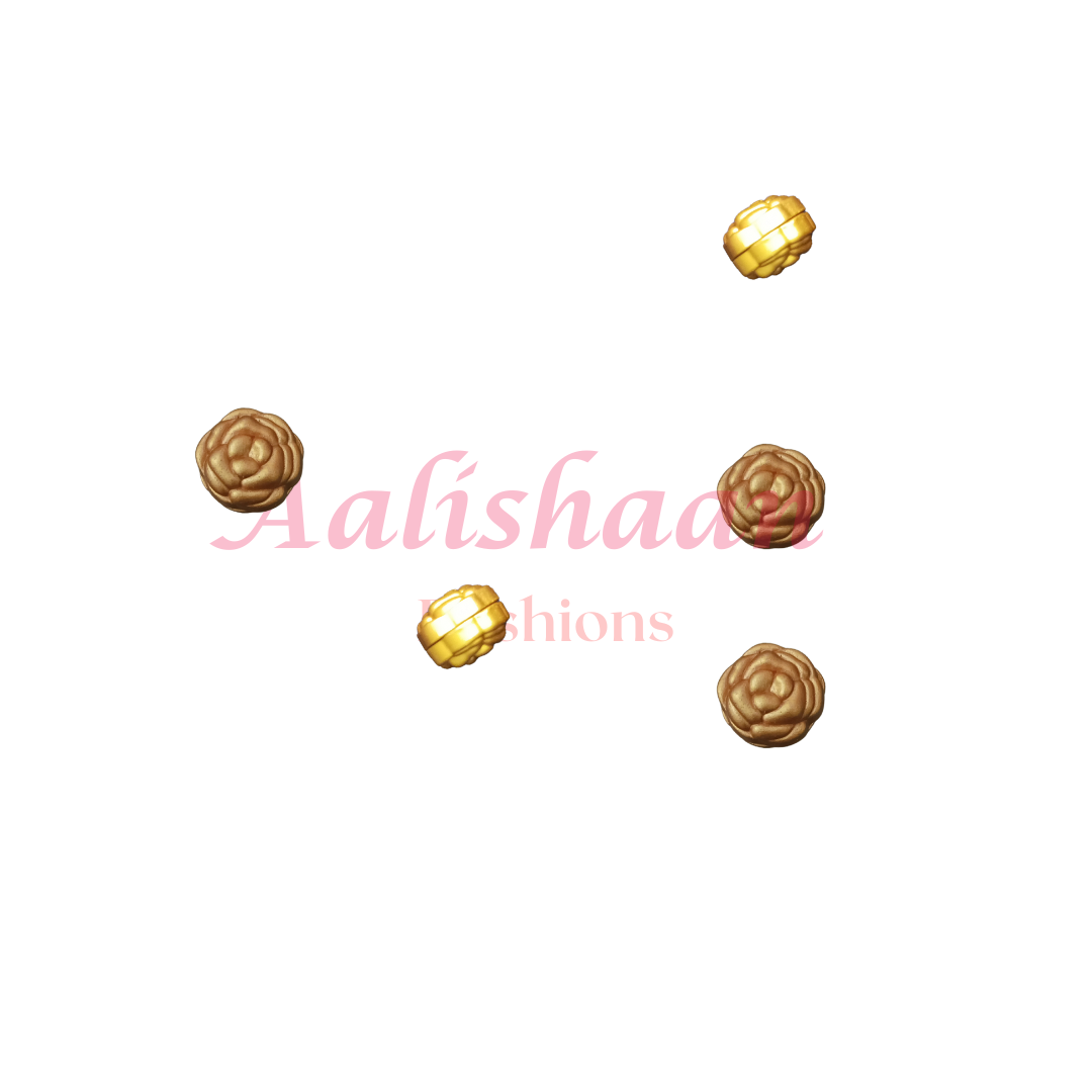 Matte Hijab Magnets (Flower) - Golden - Aalishaan Fashions