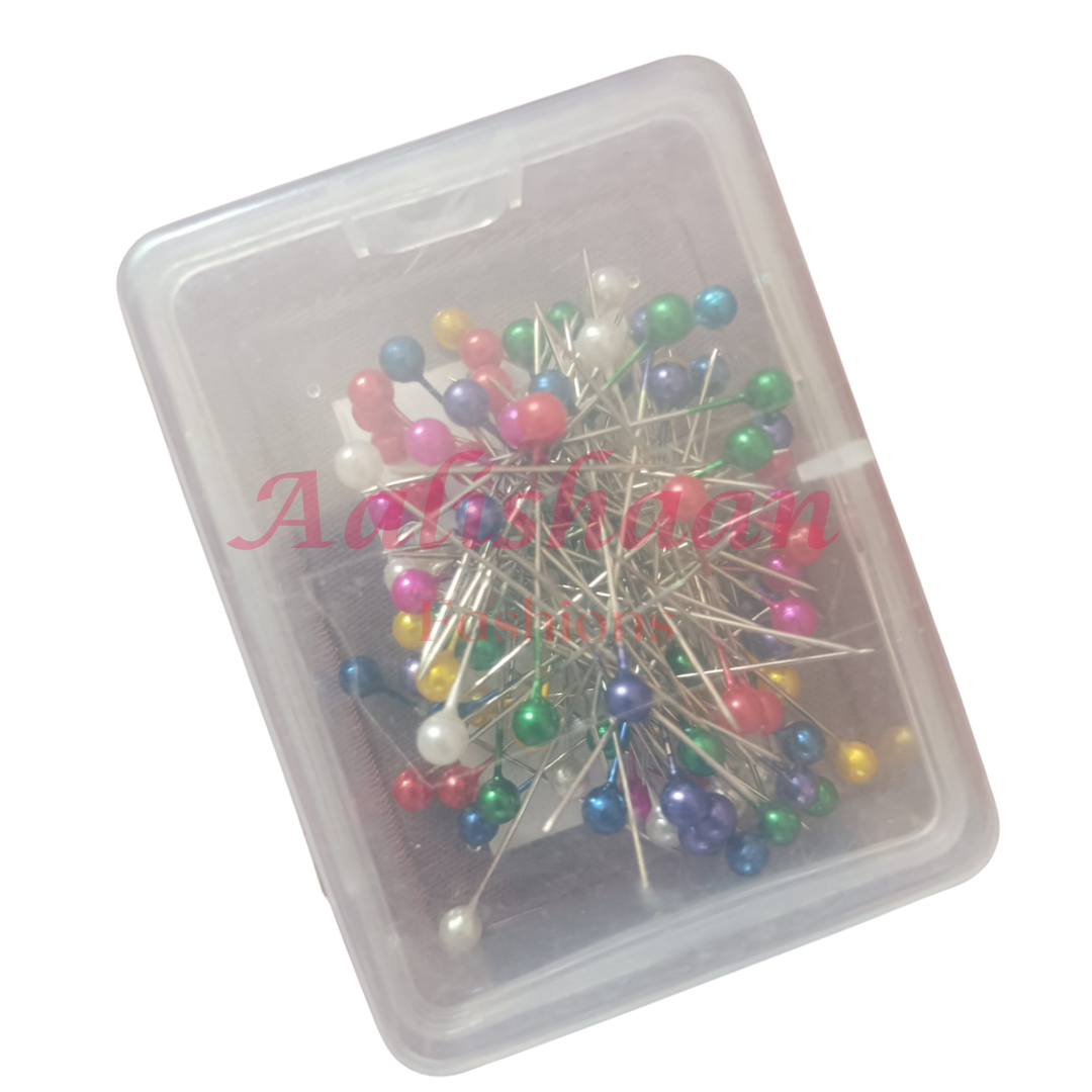 Multi Colour Bead Large Pins Box