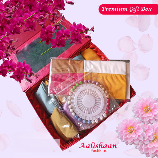 Set of 04 Hijabs - Aalishaan Premium Gift Box - Aalishaan Fashions