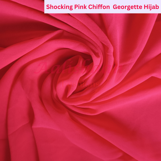 Shocking Pink - Premium Georgette Hijab - Aalishaan Fashions