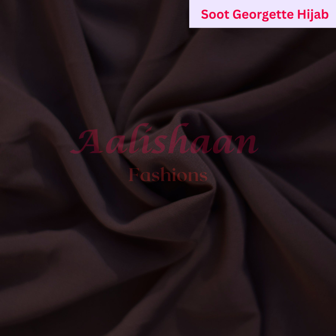 Soot - Premium Georgette Hijab - Aalishaan Fashions