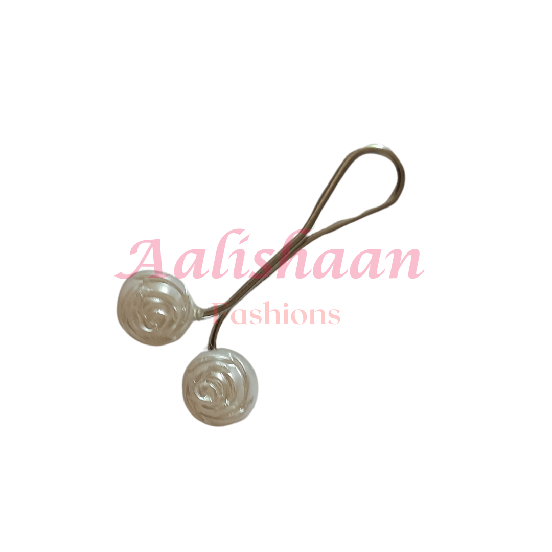 White Rose - Turkish Grip Pins - Aalishaan Fashions