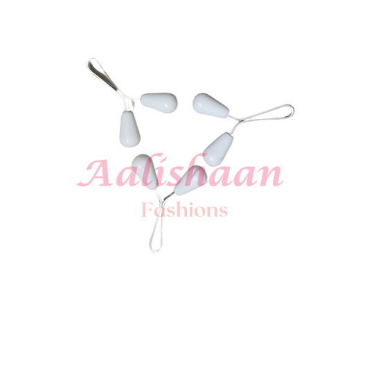 White - Turkish Grip Pins - Aalishaan Fashions