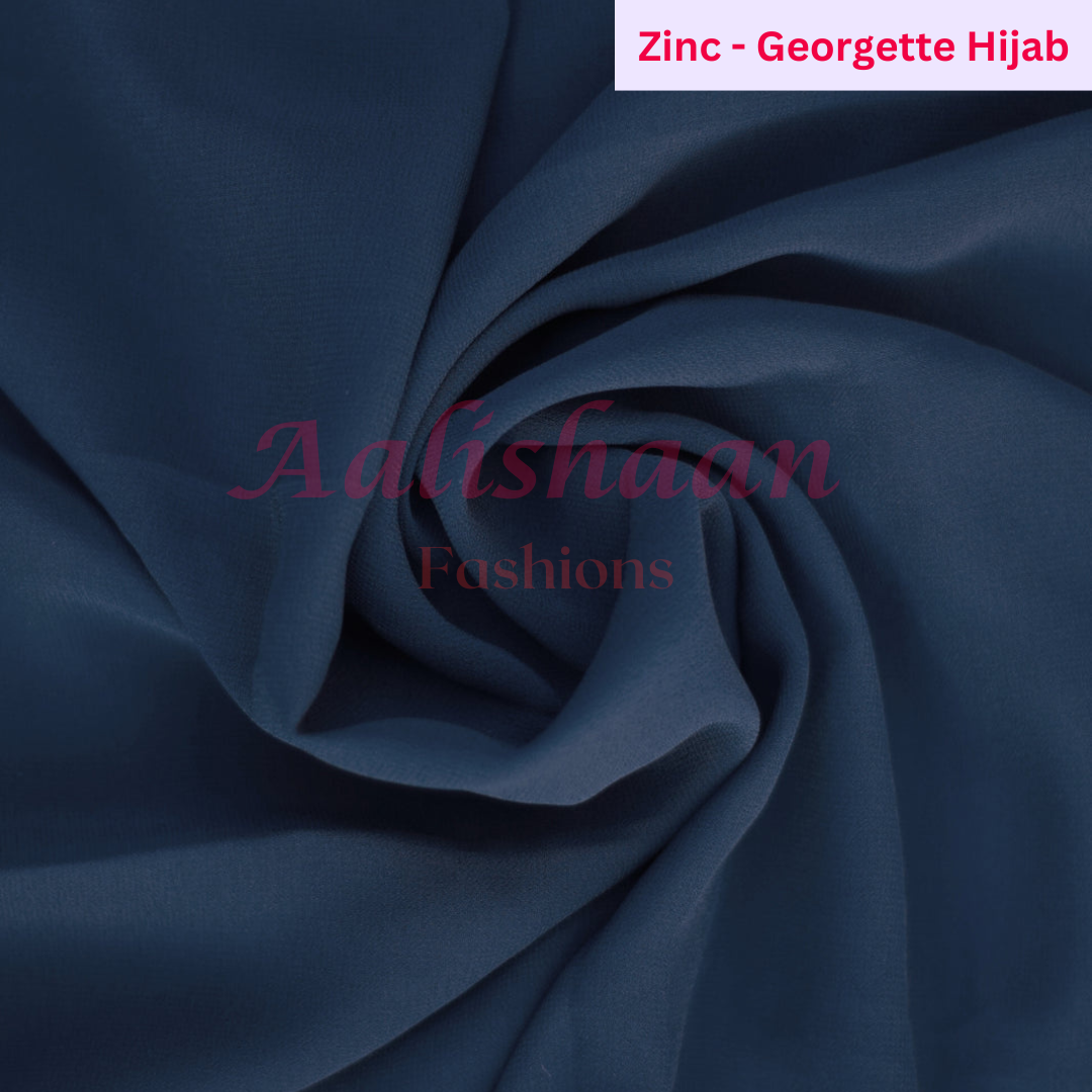 Zinc - Premium Georgette Hijab - Aalishaan Fashions